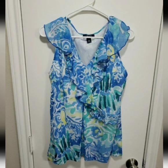 Chaps Ruffle Top - Picture 4 of 4